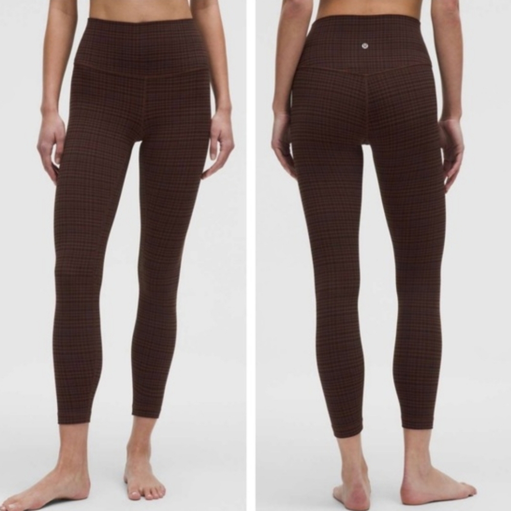Lululemon Align High-Rise Pant 25" Glow Grid Lava Cake Multi Leggings